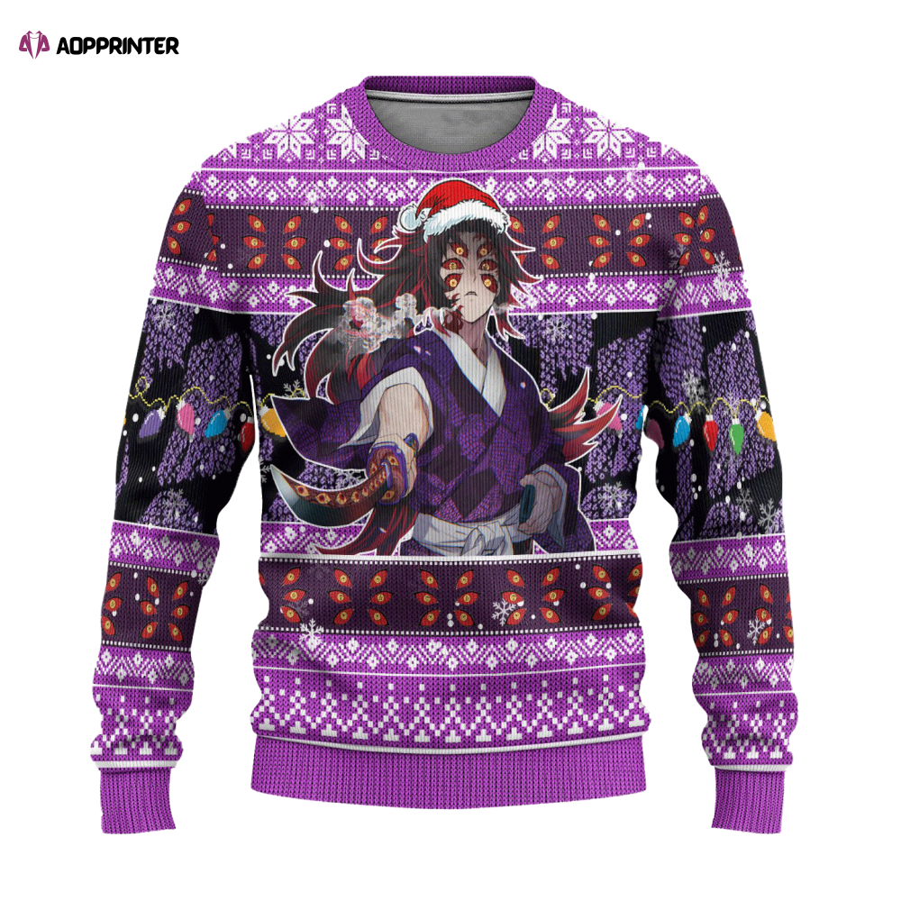 Kokushibo Anime Ugly Christmas Sweater – Festive & Unique Holiday Apparel