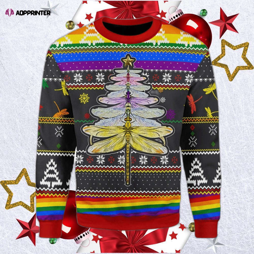 LGBT Dragonfly Ugly Christmas Sweater