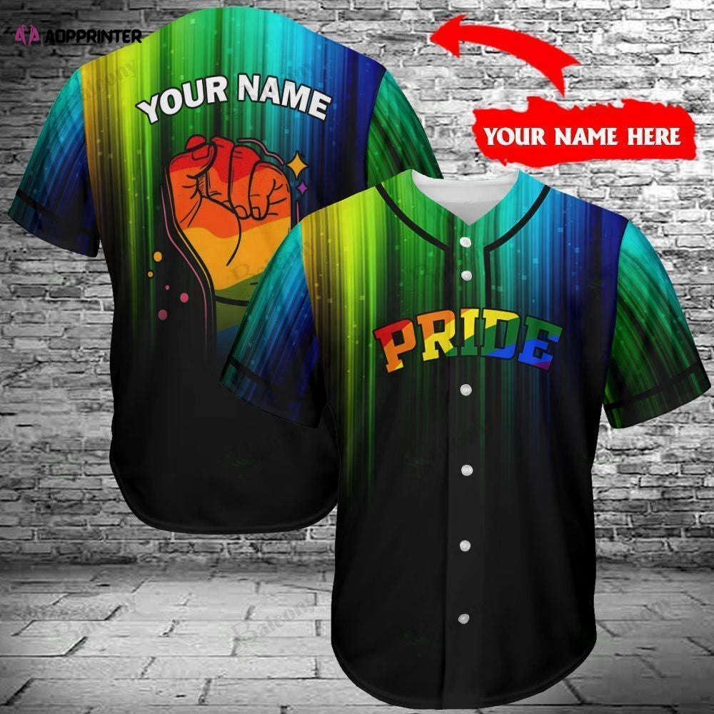 LGBT Pride Personalized Baseball Tee – Custom Name Jersey 311 QT206040Td