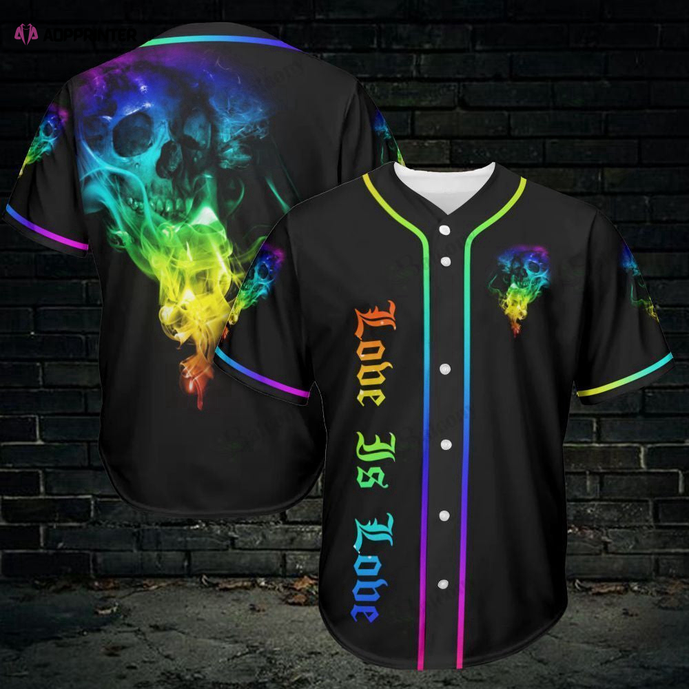 LGBT Skull Baseball Jersey 353 – Stylish Baseball Tee for Baseball Fans