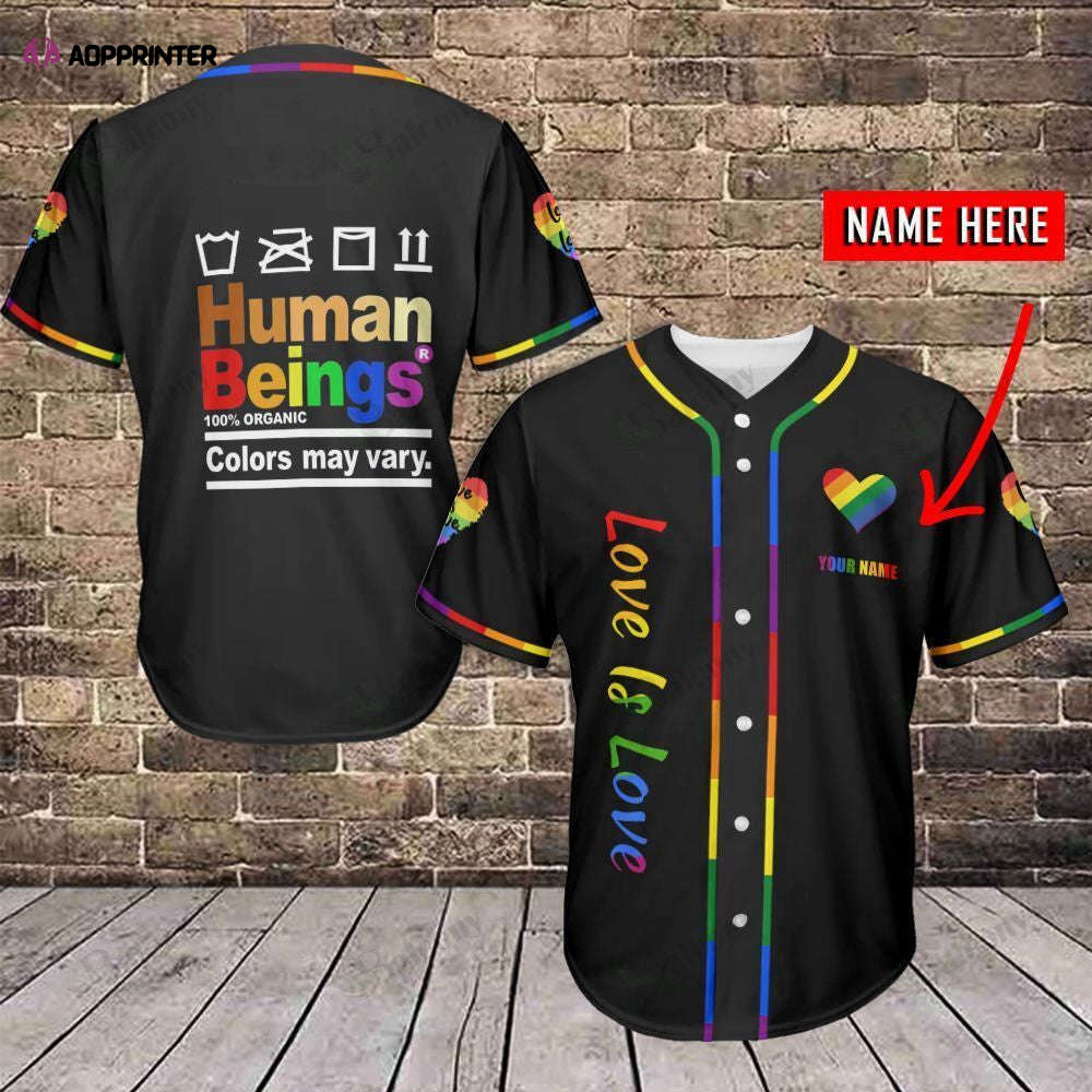 LGBT Pride Personalized Baseball Jersey: Baseball Tee 313