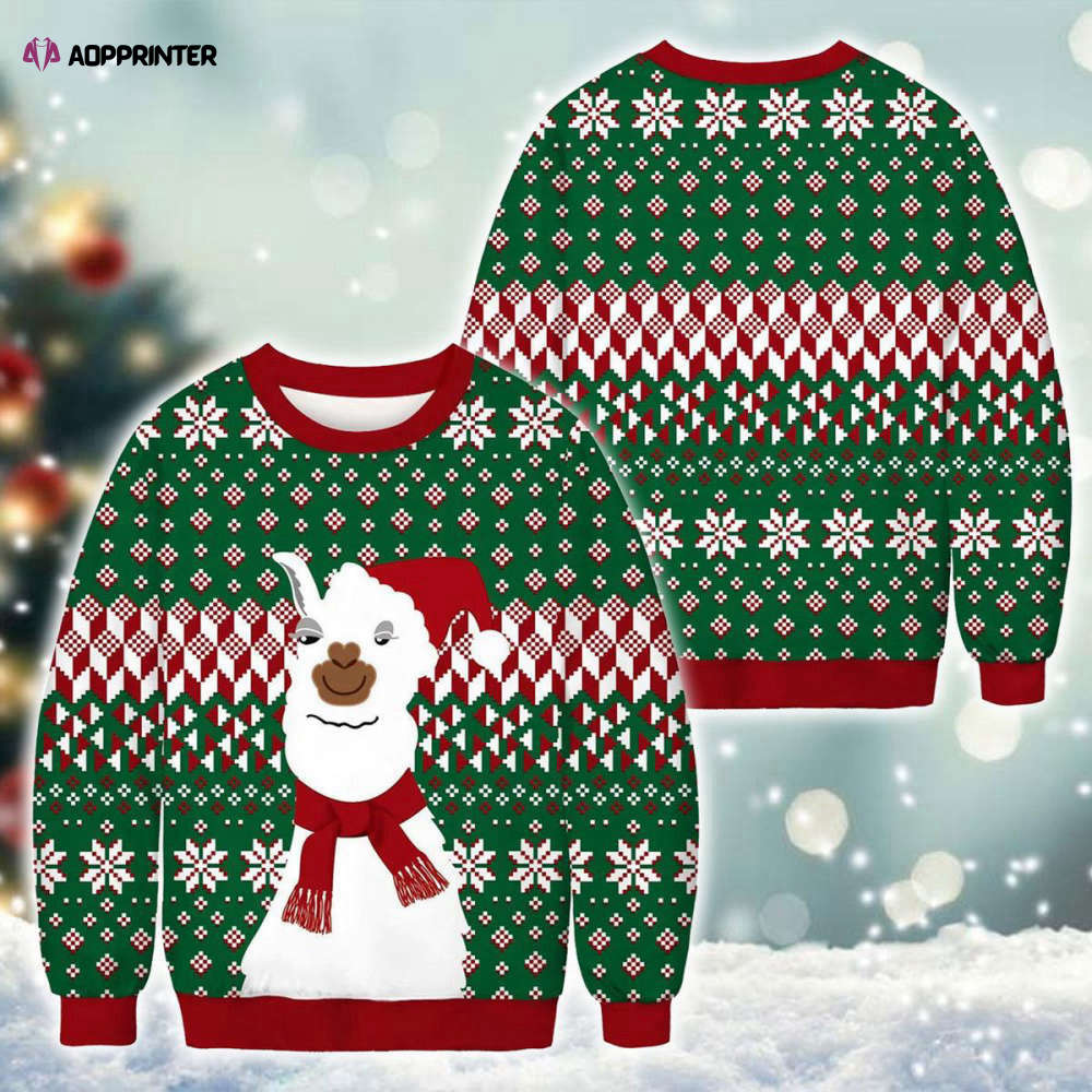 Lovely The Alpaca Christmas Ugly Sweater