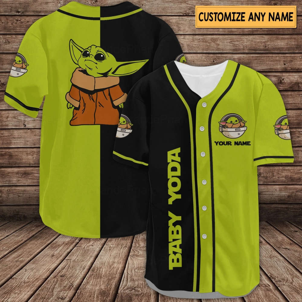 Men s Baby Yoda Baseball Jersey: Star Wars Custom Shirt