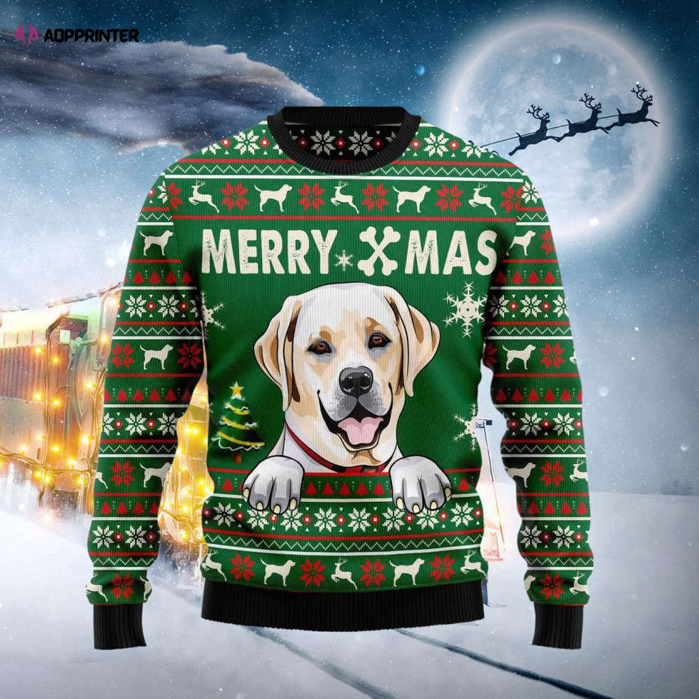 Merry Xmas Labrador Retriever Ugly Sweater: Festive and Fun Holiday Apparel