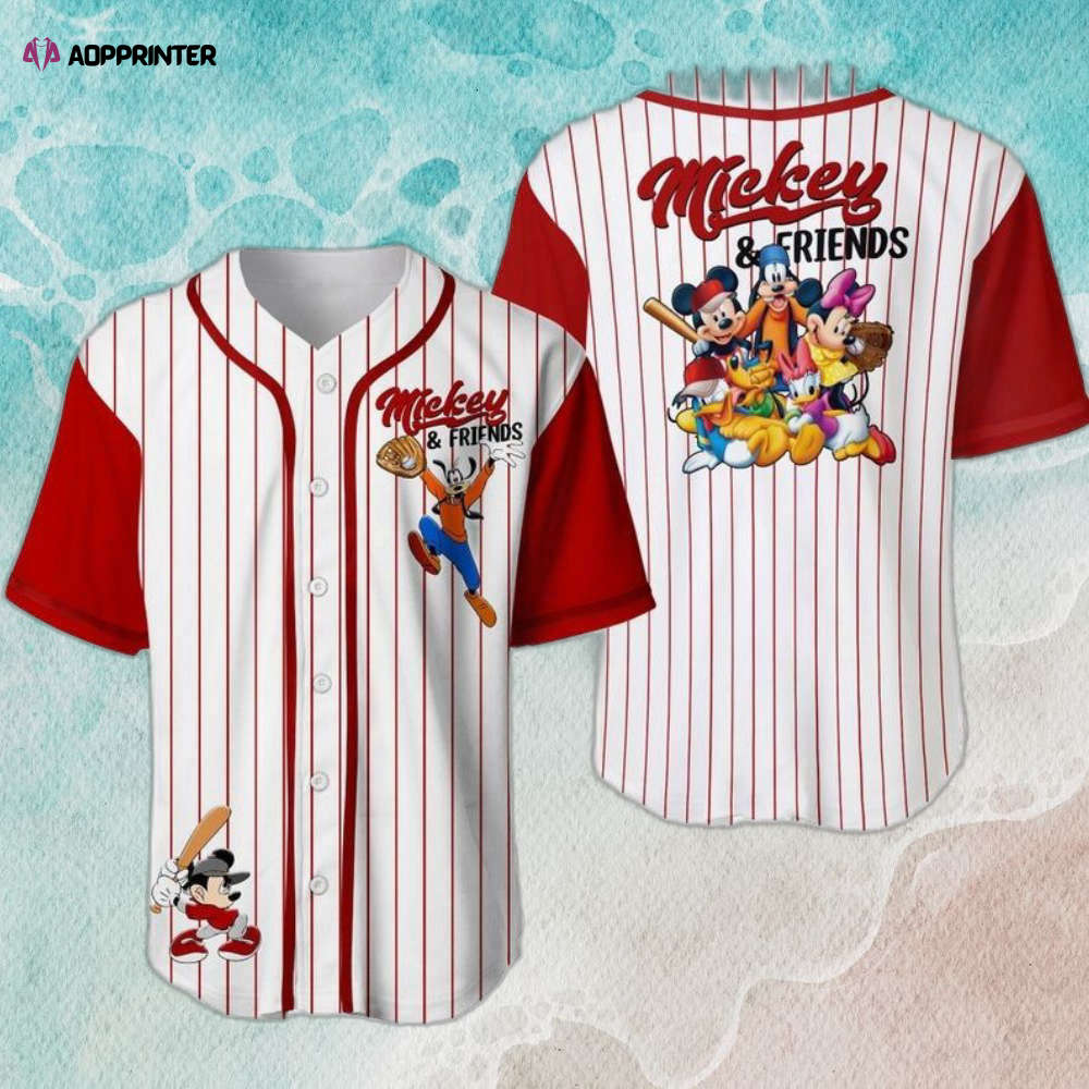 Mickey Minnie & Friends Disney Baseball Jersey – Perfect Gift for Fans
