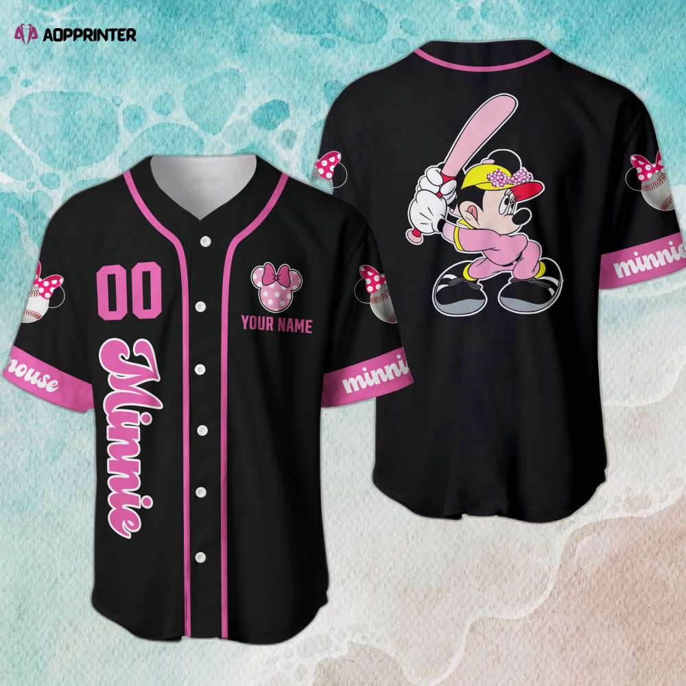 Minnie Mouse White Pink Disney Baseball Jersey Shirt: Cute & Comfy Disney Fashion