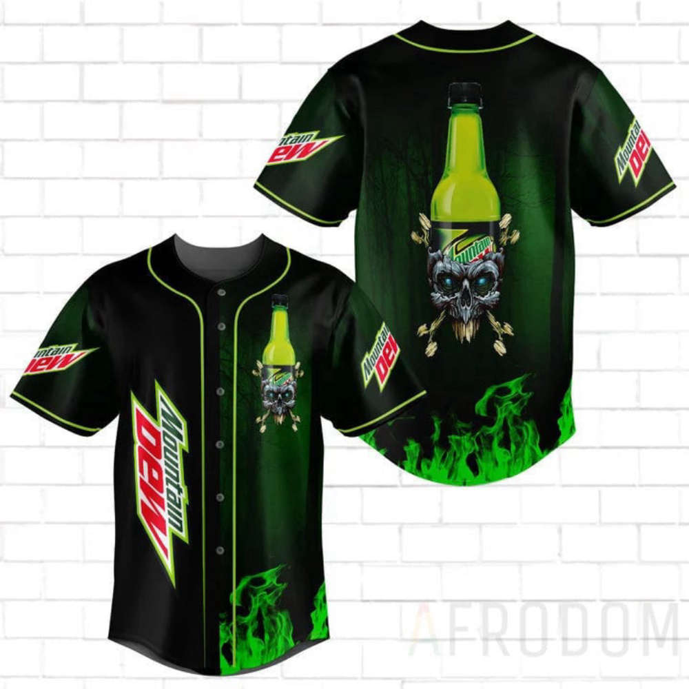 Mountain Dew Skull Baseball Jersey: Vibrant and Bold Design for Ultimate Style