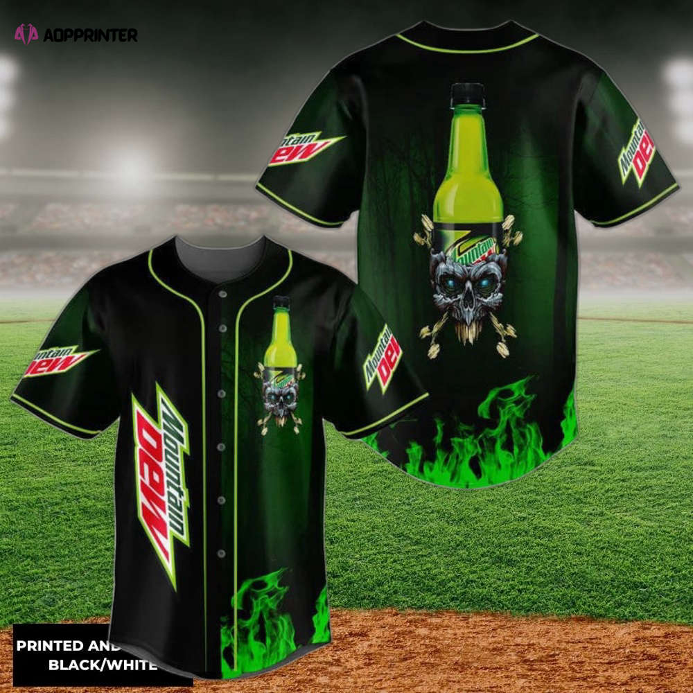 Mountain Dew Skull Baseball Jersey: Vibrant and Bold Design for Ultimate Style