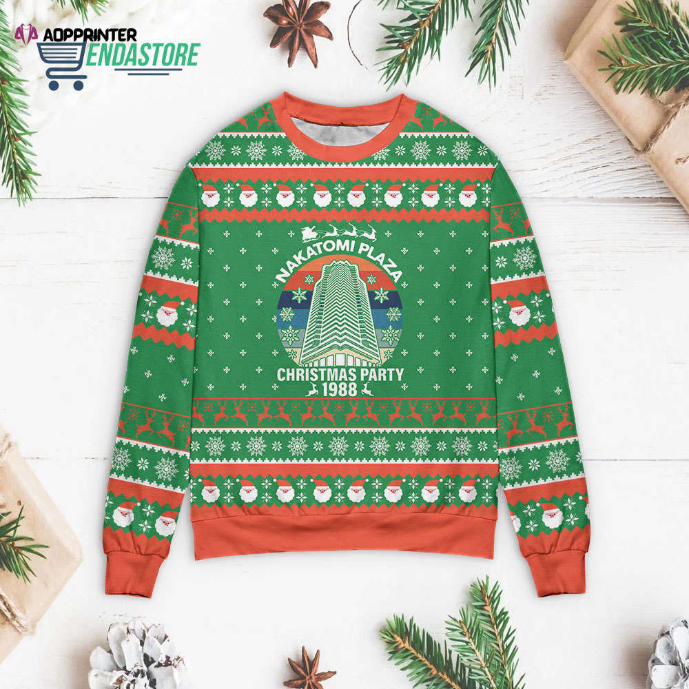 Nakatomi Plaza Christmas Party 88 Sweater: Festive & Retro Holiday Fashion