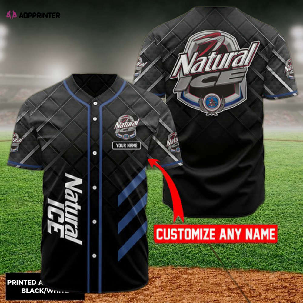 Personalized Black Bud Light Baseball Jersey