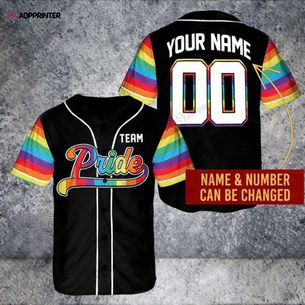 Personalized LGBT Pride Baseball Tee with Name & Number – QT204323Td