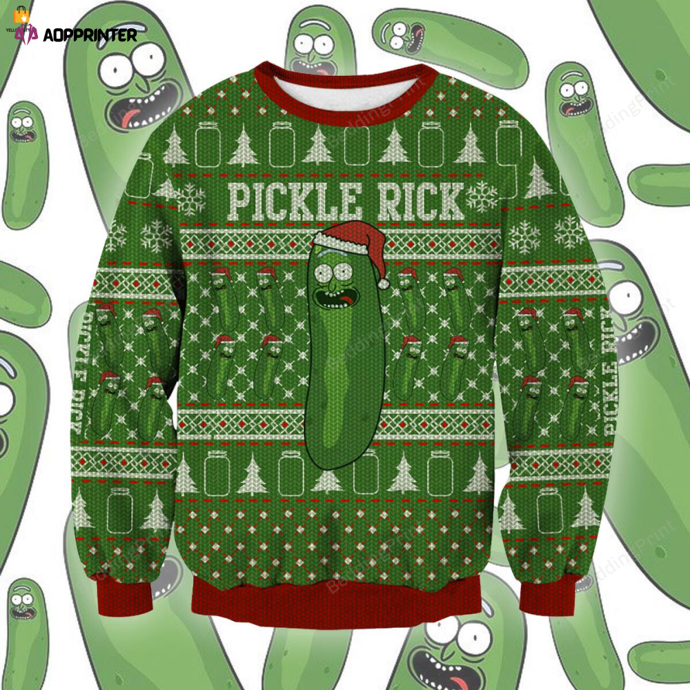 Pickle Rick Ugly Christmas Sweater: Festive & Fun Holiday Apparel