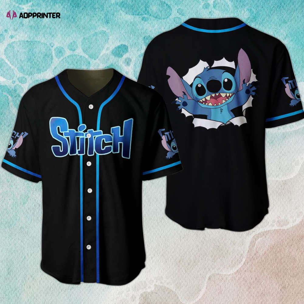 Stitch Cute Baseball Jersey – Cartoon Custom Jersey Stitch Jersey