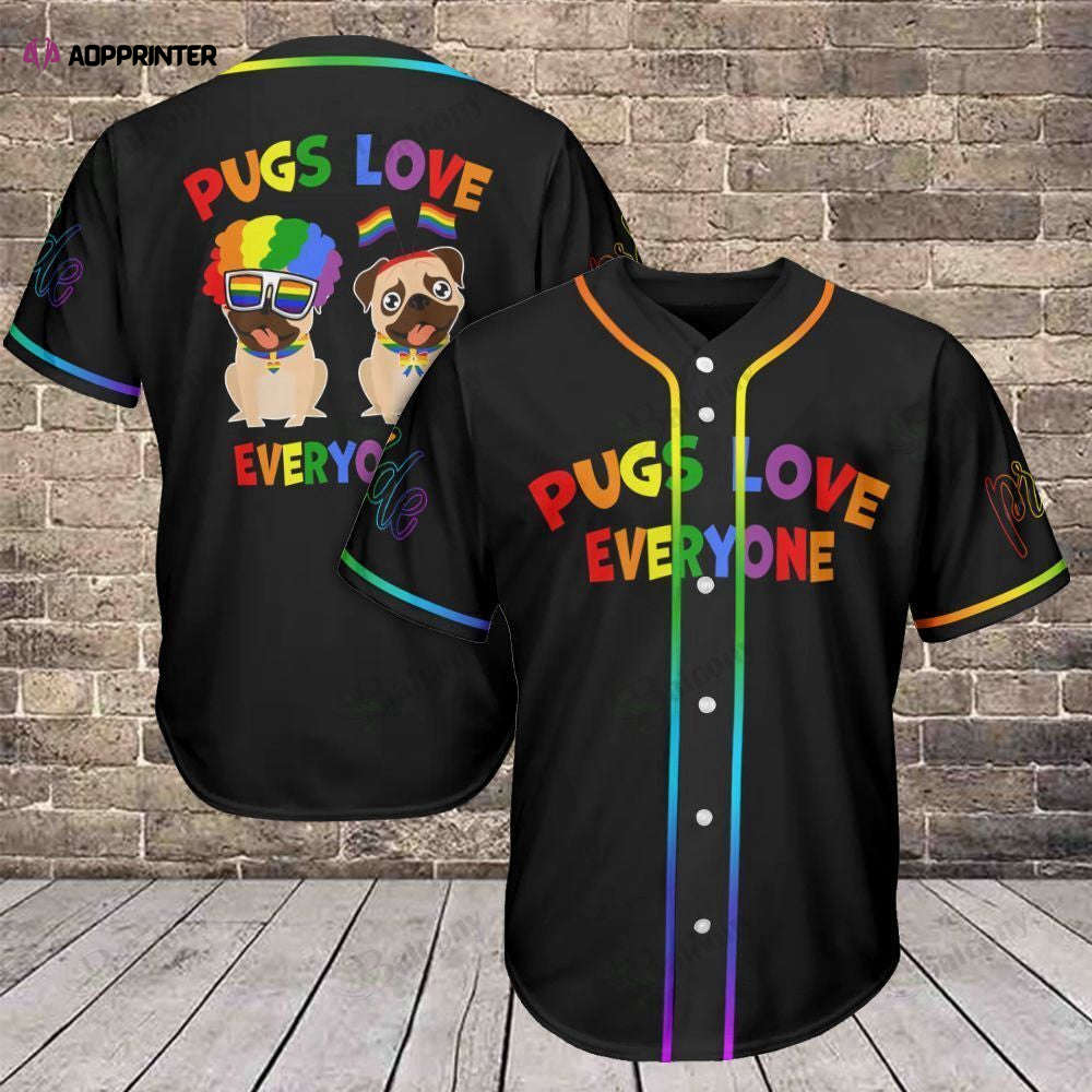 Pugs Love Baseball LGBT Jersey 400: Trendy Baseball Tee for LGBTQ+ Pride!