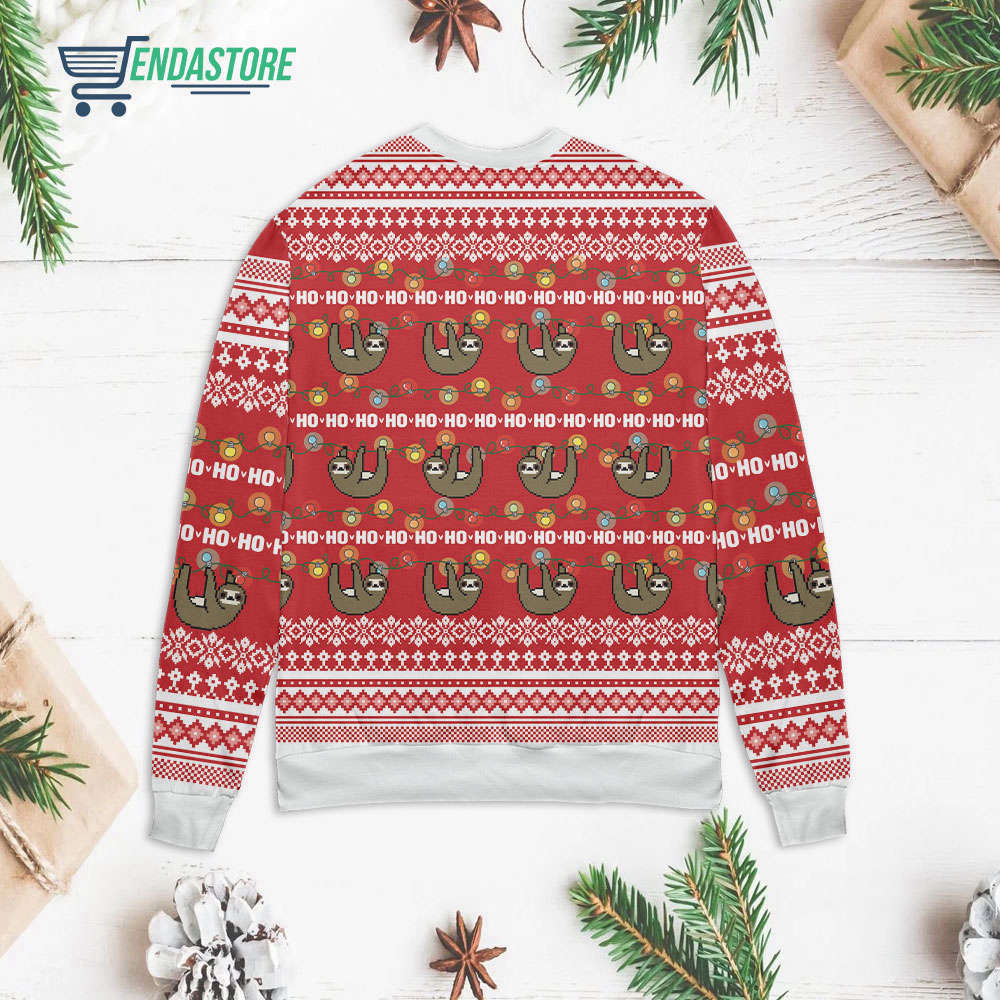 Sloth Ho Ho Ho Christmas Sweater – Festive & Cozy Xmas Apparel