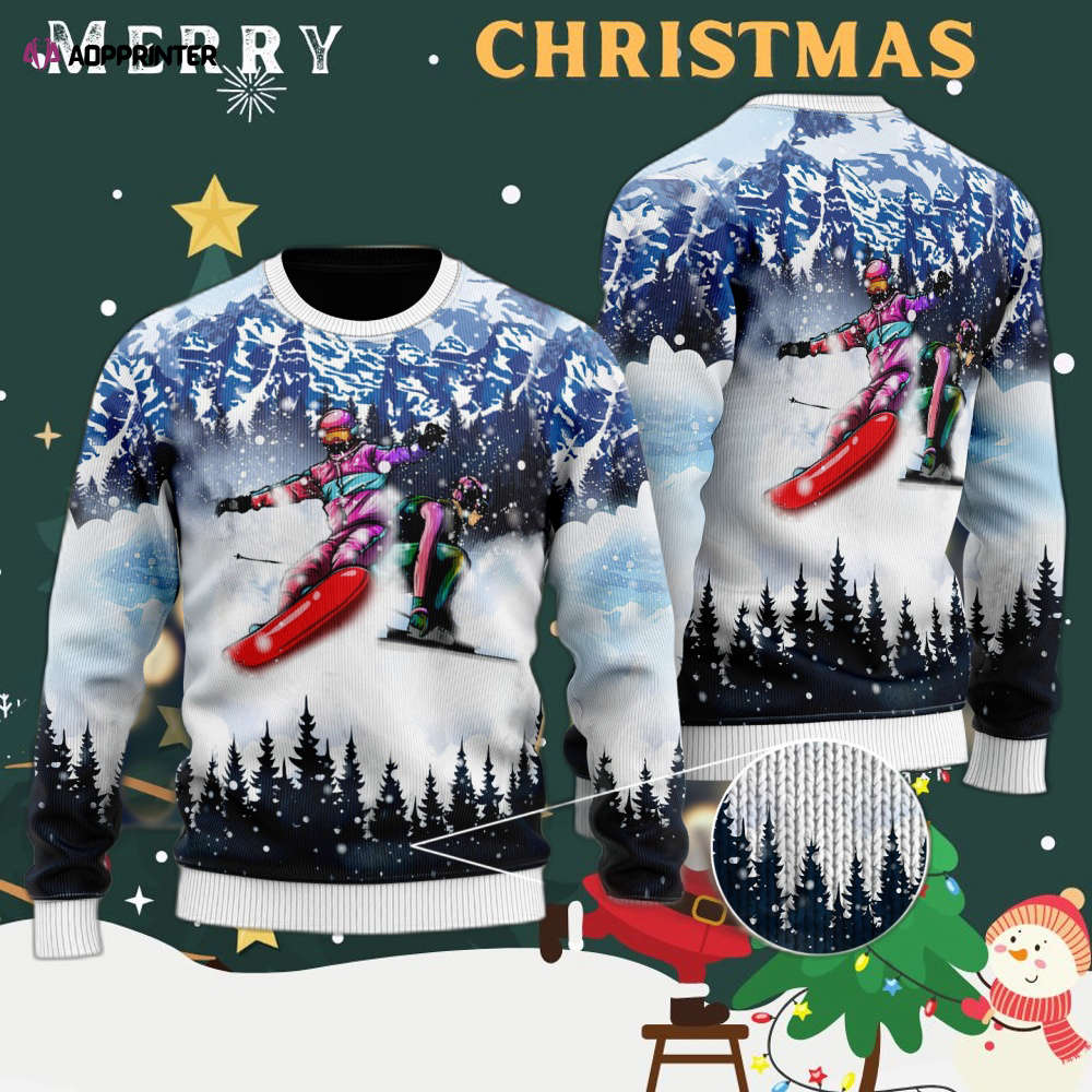 Dinosaur Face Ugly Christmas Sweater