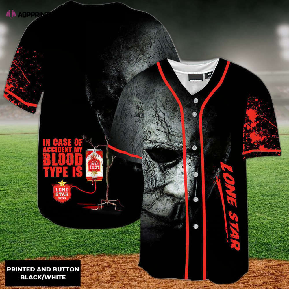 Spooktacular Halloween Horror Michael Myers Lone Star Baseball Jersey