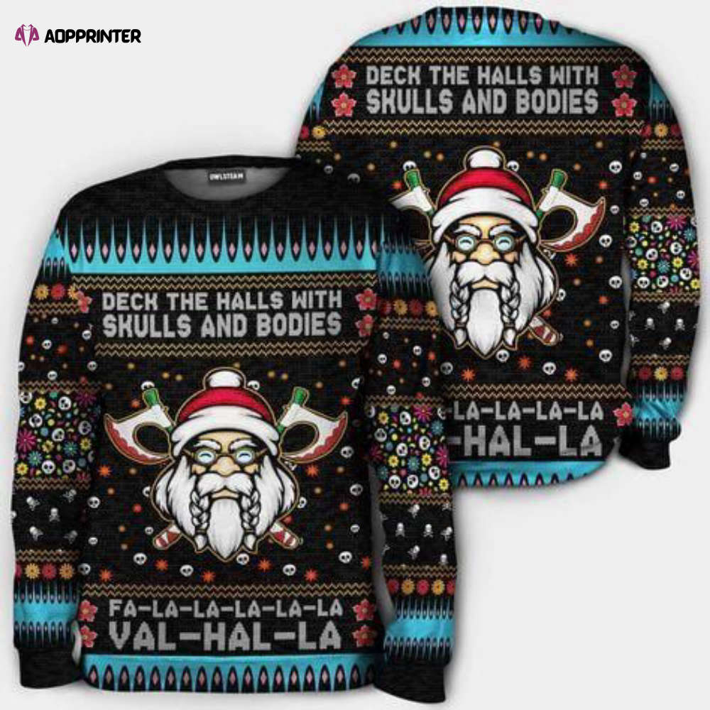 Spooky Christmas Sweater: Deck the Halls with Skulls and Bodies!