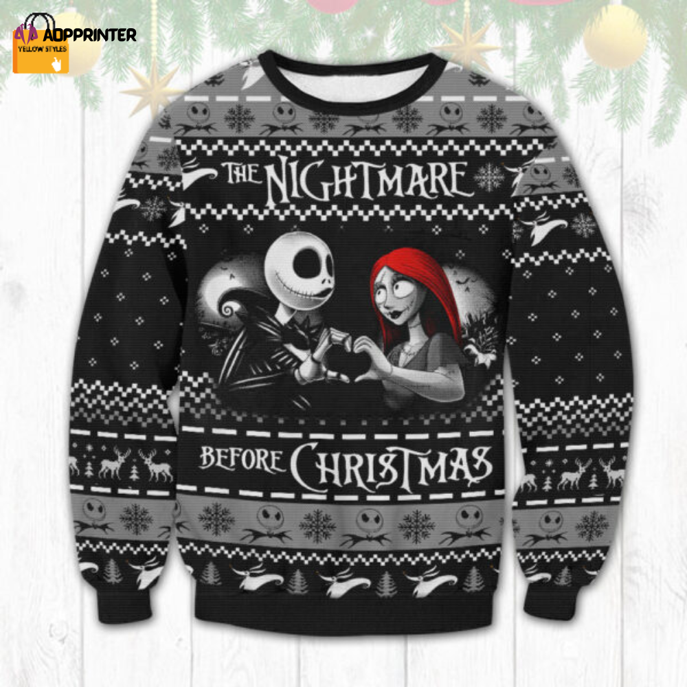Spooky Nightmare Jack Skellington Xmas Sweater – Perfect Ugly Christmas Attire!