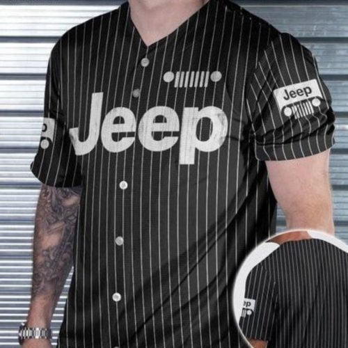 Sport the Classic Style with JP Striped Baseball Jersey – Shop Now!