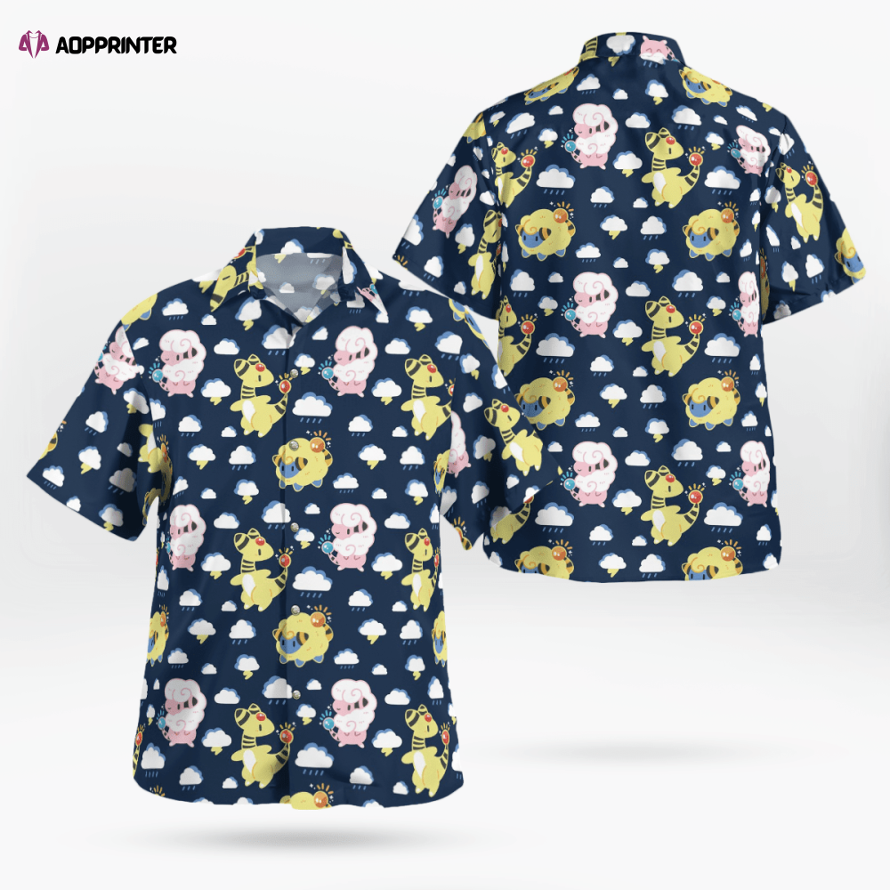 Stylish Meripu Pokemon Hawaiian Shirt: Embrace the Aloha Spirit with Fun Pokemon Prints