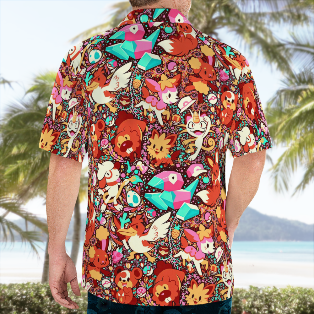 Stylish Pokemon Hawaiian Shirt – Normal System Exclusive Design