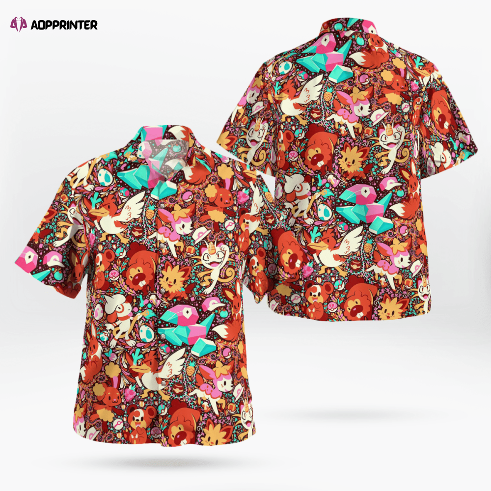 Pokemon Dark Type Hawaiian Shirt – Embrace the Tropical Vibes with Stylish Dark Type Design