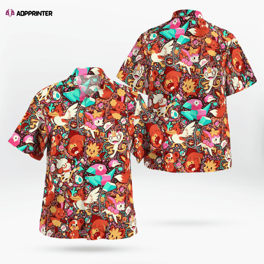 Stylish Pokemon Hawaiian Shirt – Normal System Exclusive Design