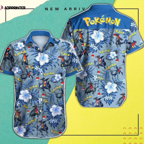 Stylish Tlmus Pokemon Garchomp Hawaiian Shirt – Perfect for Pokemon Fans