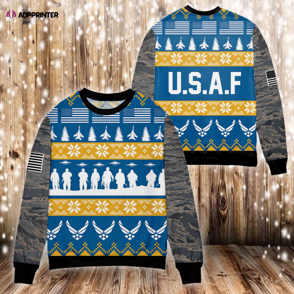 Stylish USAF Air Force Christmas Sweater: Celebrate in Festive Fashion!