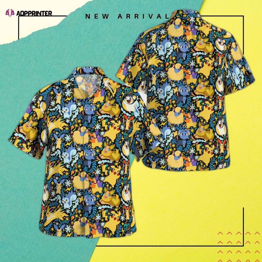 Colorful Insect System Pokemon Hawaiian Shirt: Vibrant & Stylish Summer Wear