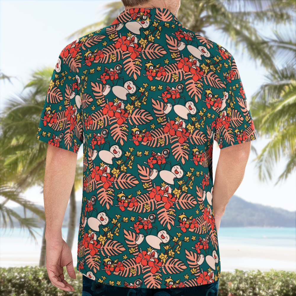 Tropical Floral Pokemon Hawaiian Shirt: Vibrant & Stylish Island-inspired Attire