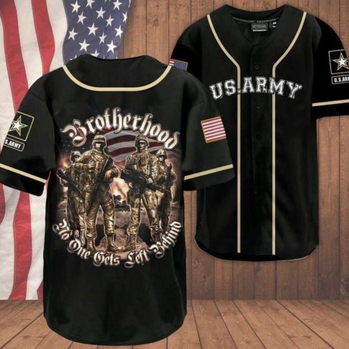 U S Army Brotherhood Baseball Jersey: Patriotic & Stylish Military Apparel