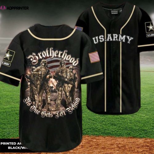 U S Army Brotherhood Baseball Jersey: Patriotic & Stylish Military Apparel