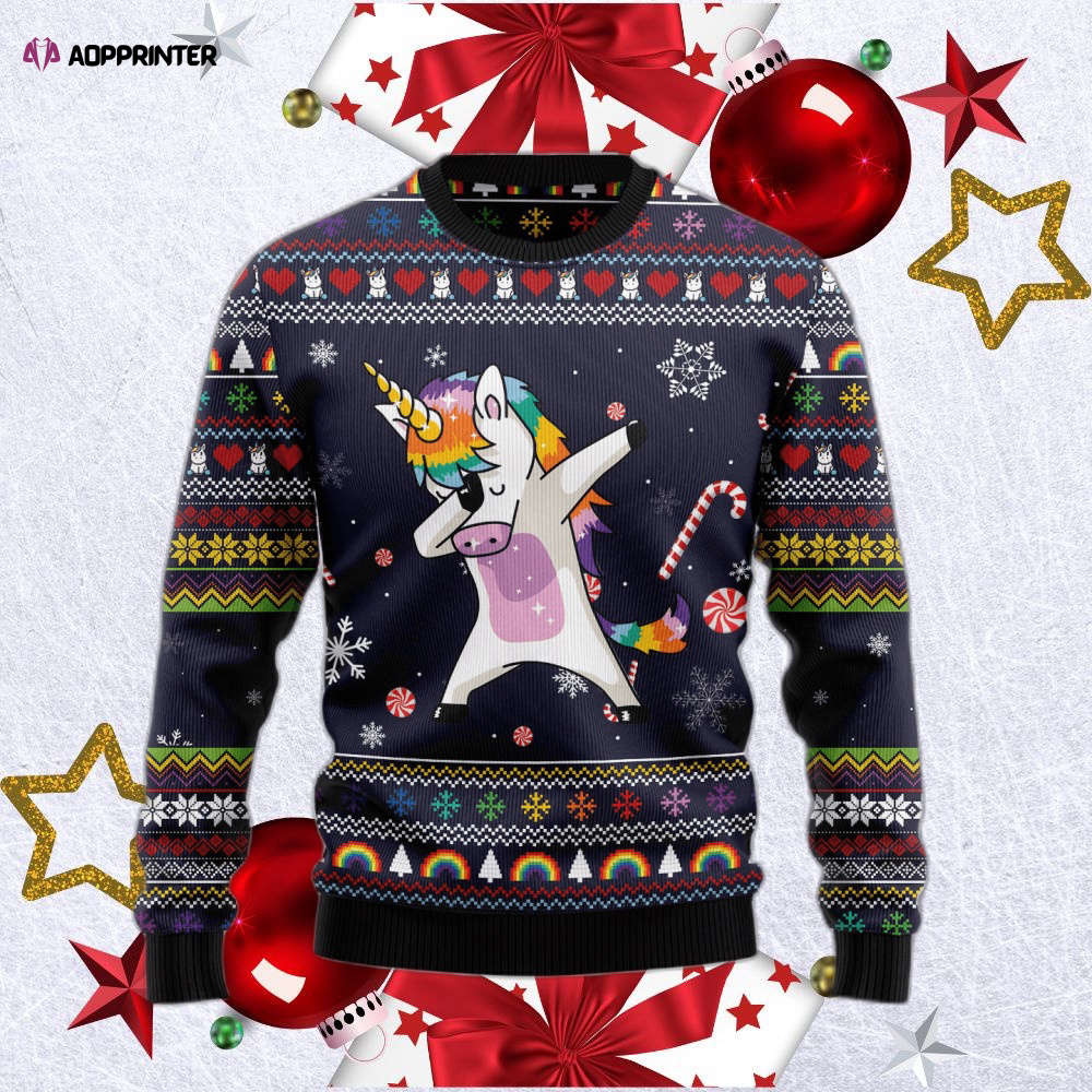 Unicorn Dad Ugly Christmas Sweater