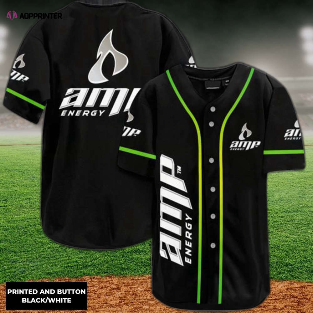 Vintage Black Amp Energy Baseball Jersey