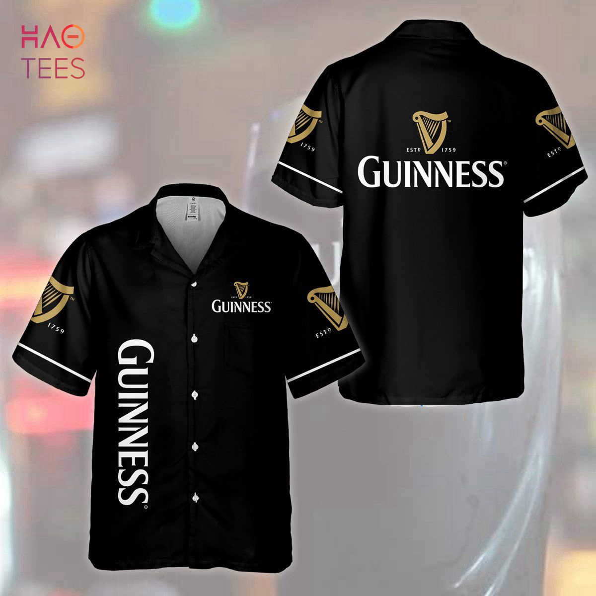 Guinness Beer All Over Print 3D Hawaiian Shirt