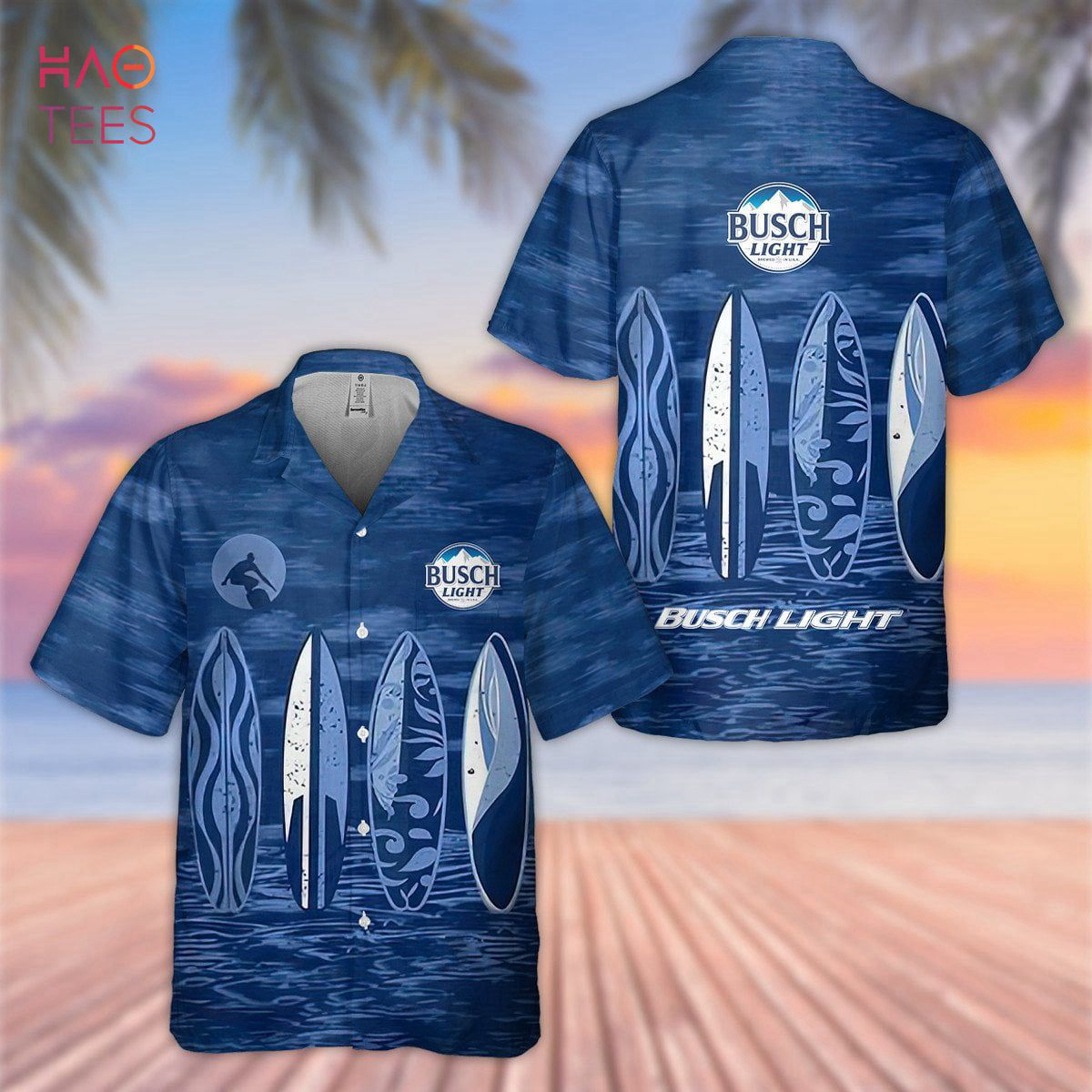 Vibrant Busch Light Hawaiian Shirt: 3D All Over Print Design