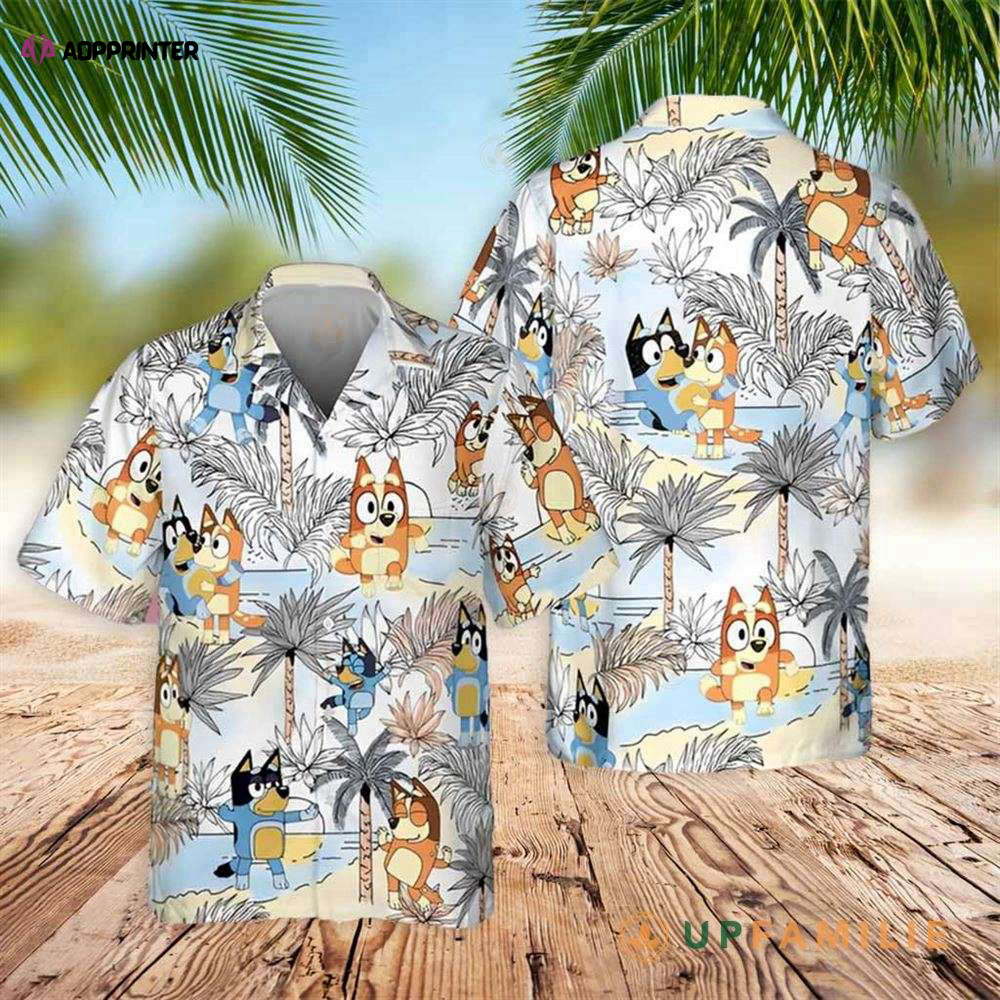 Bluey Aloha Hawaiian Shirt – Vibrant Design from the Popular Bluey TV Show
