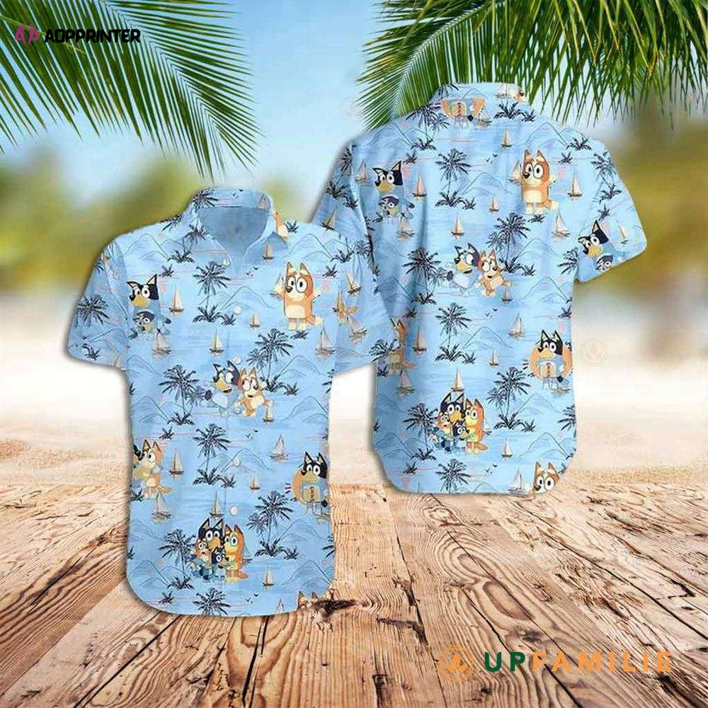 Bluey Bluey Dad Life Hawaiian Shirt: Stylish & Fun Family Apparel