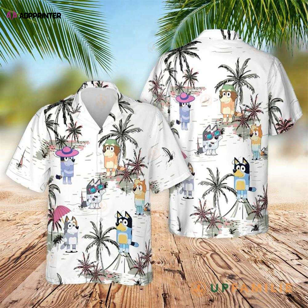 Bluey Funny Bluey Summer Vibes Hawaiian Shirt