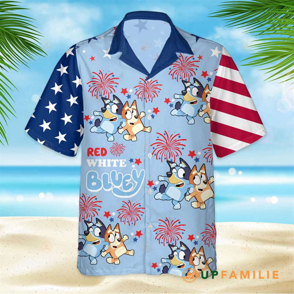 Bluey Independence Day Hawaiian Shirt
