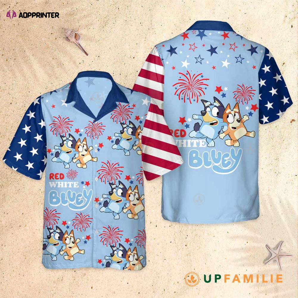 Bluey Independence Day Hawaiian Shirt