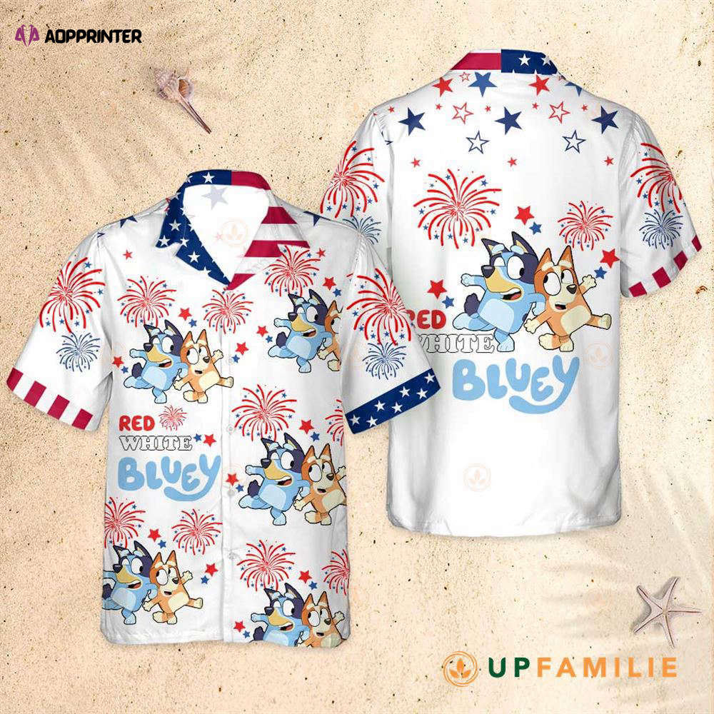 Bluey Independence Day Hawaiian Shirt