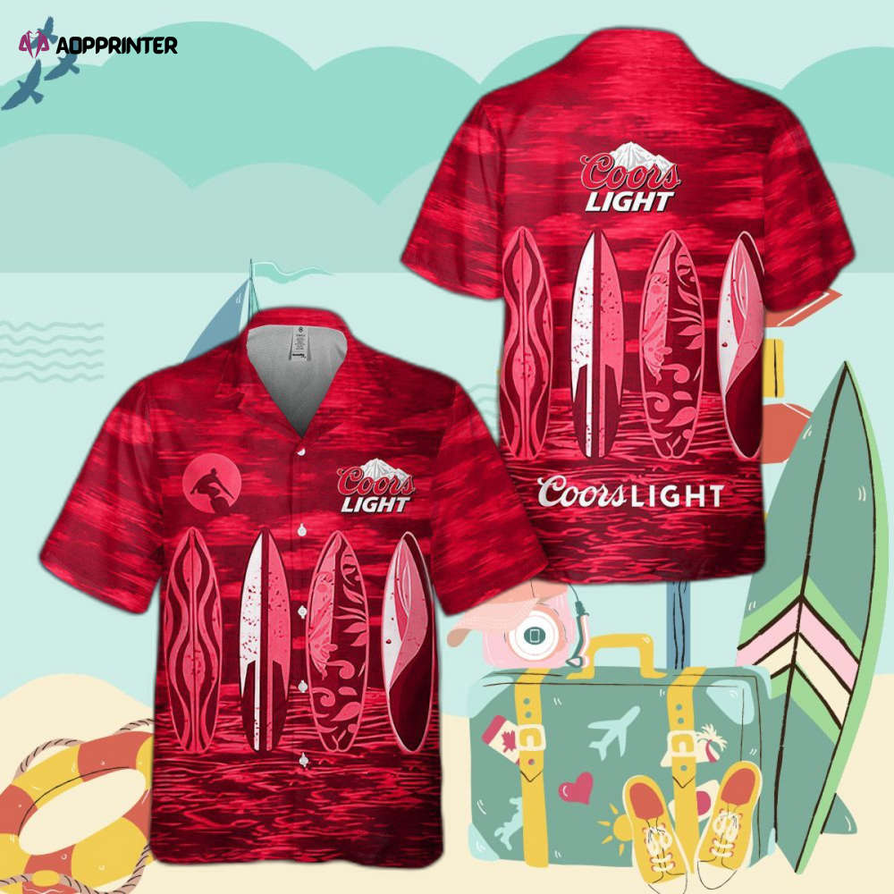 Coors Light Beer All Over Print 3D Hawaiian Shirt