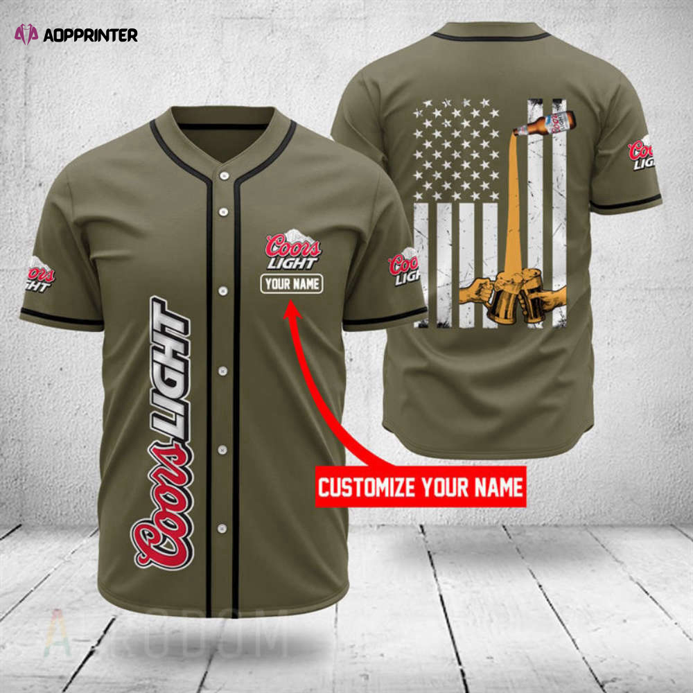 Custom Coors Light Baseball Jersey – Personalized Fan Gear