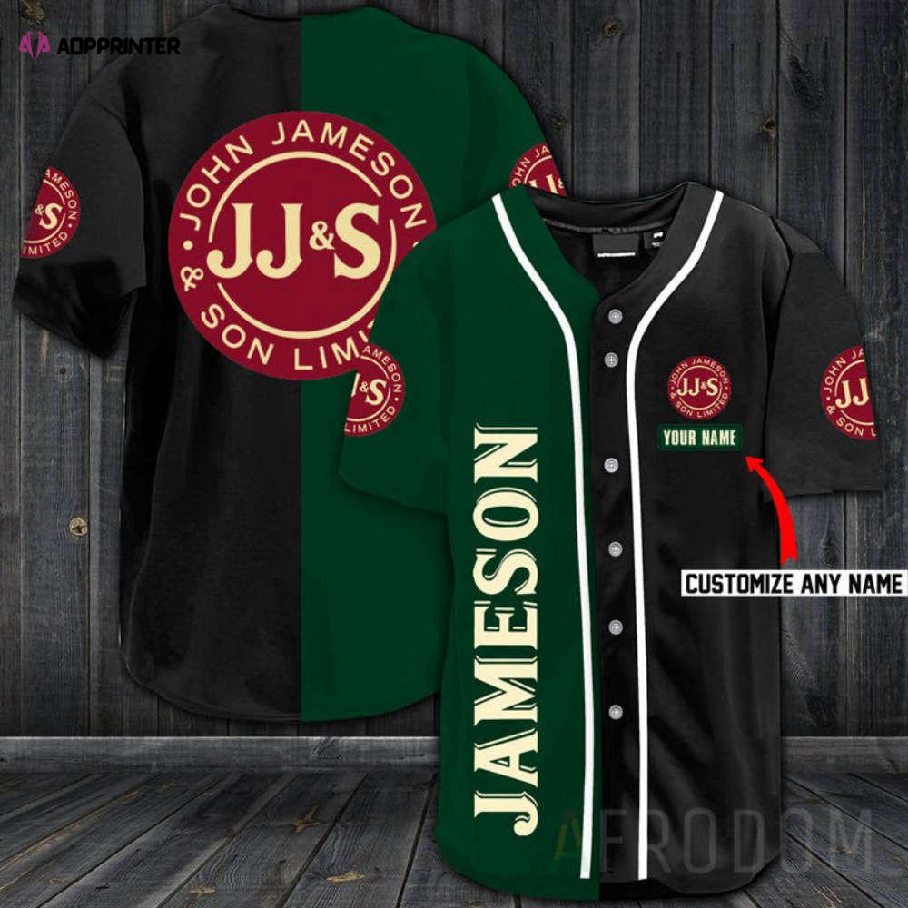 Custom Jameson Whiskey Baseball Jersey Shirt – Personalized & Stylish Shop Now!