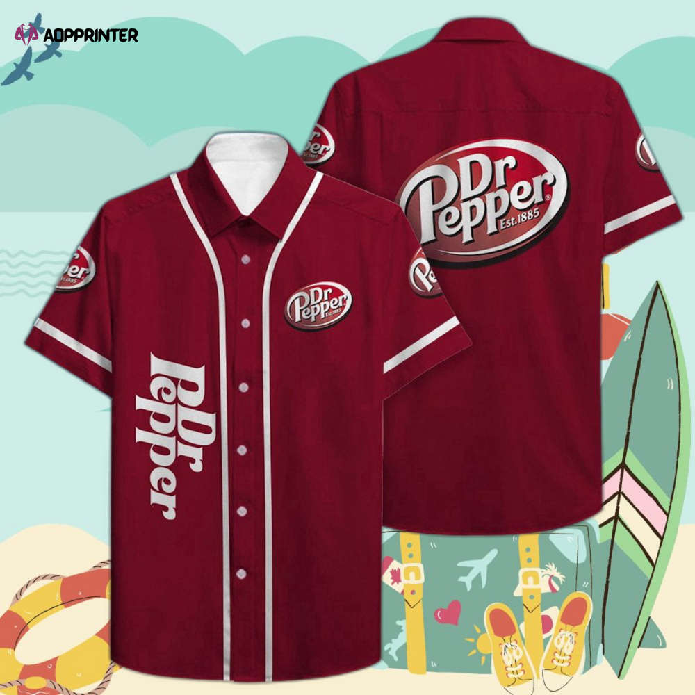 Dr Pepper All Over Print 3D Hawaiian Shirt