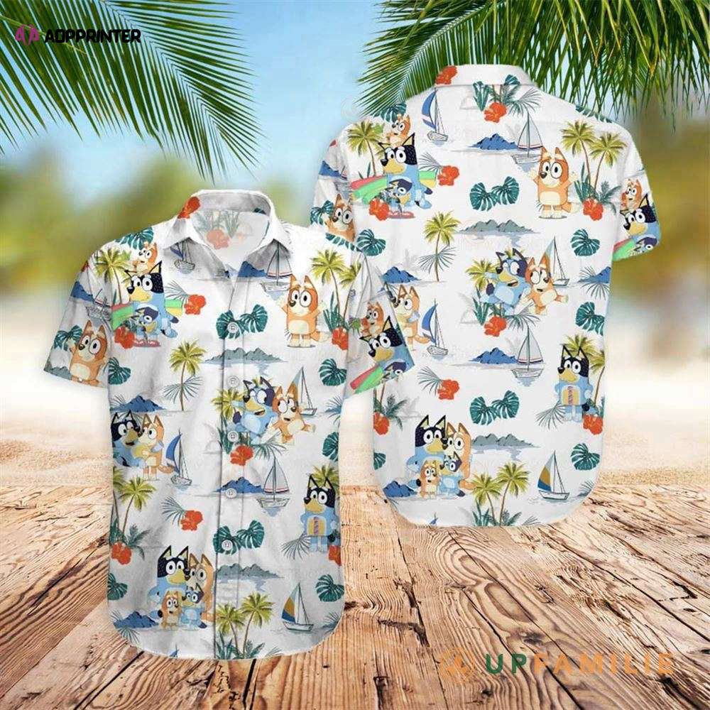Get Beach-Ready with Bluey Bluey TV Show Hawaiian Shirt – Trendy and Fun!