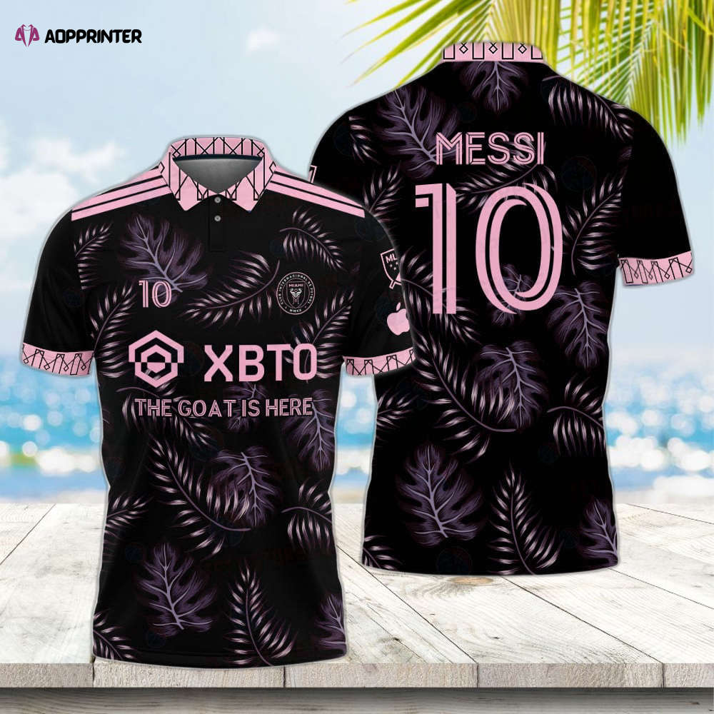 Lionel Messi Inter Miami Pink Pattern Polo Shirt: Stylish & Comfortable MLS Merch